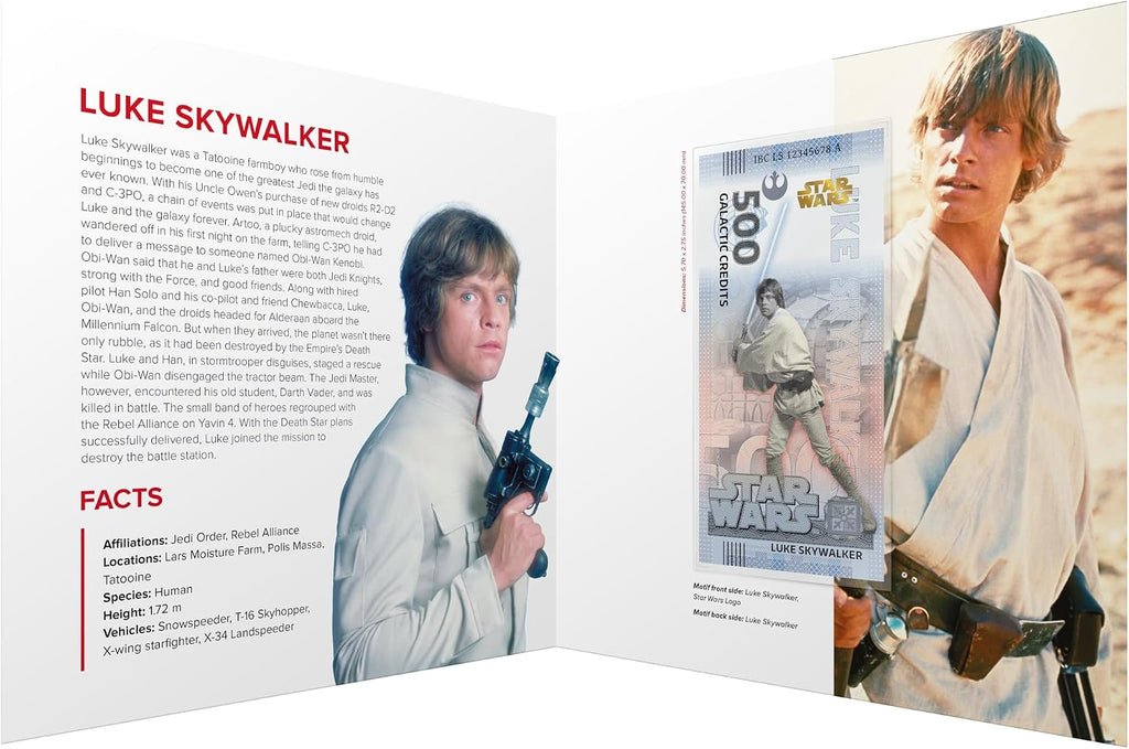 FANTASY CLUB Star Wars Original Luke Skywalker Trilogie | Offizielles Merchandising | Limitierte Auflage mit goldenem Hologramm und UV-Effekten