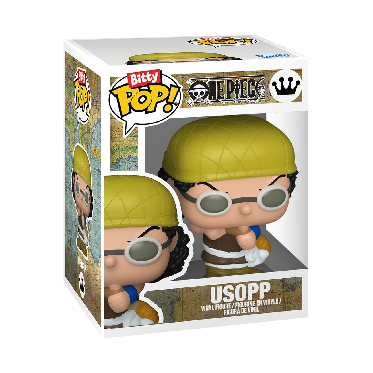 Funko Bitty POP! 4 Pack: One Piece - Usopp, Kaya, Kuro, Mystery Mini Figure - 1 in 6 Chance of Receiving the Rare Chase Variant - Styles May Vary - 0.9 Inch (2.2 cm) Collectible - Gift Idea | 1 in 6 Chance of Rare Chase Variant, Styles May Vary