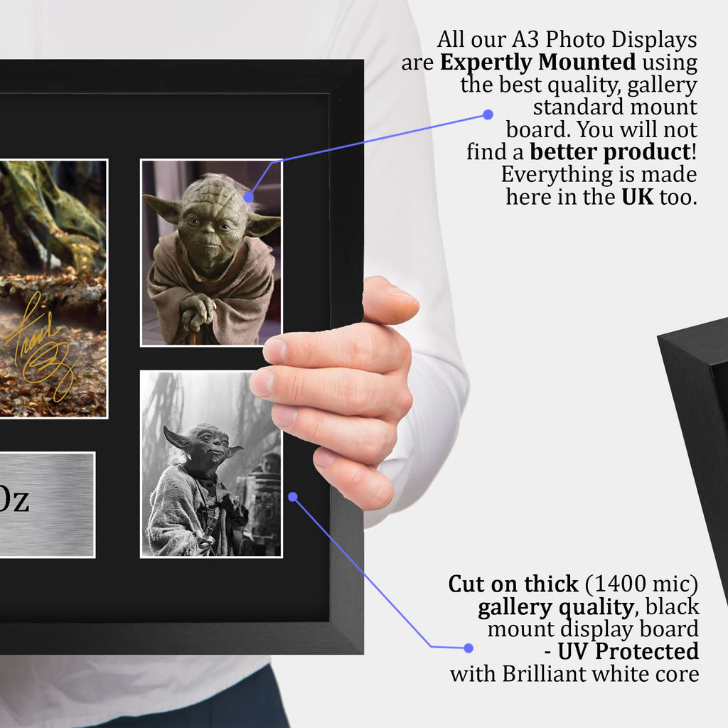 HWC Trading Frank Oz A4 Gerahmte Signiert Gedruckt Autogramme Bild Druck-Fotoanzeige Geschenk Für Star Wars Yoda Filmfans