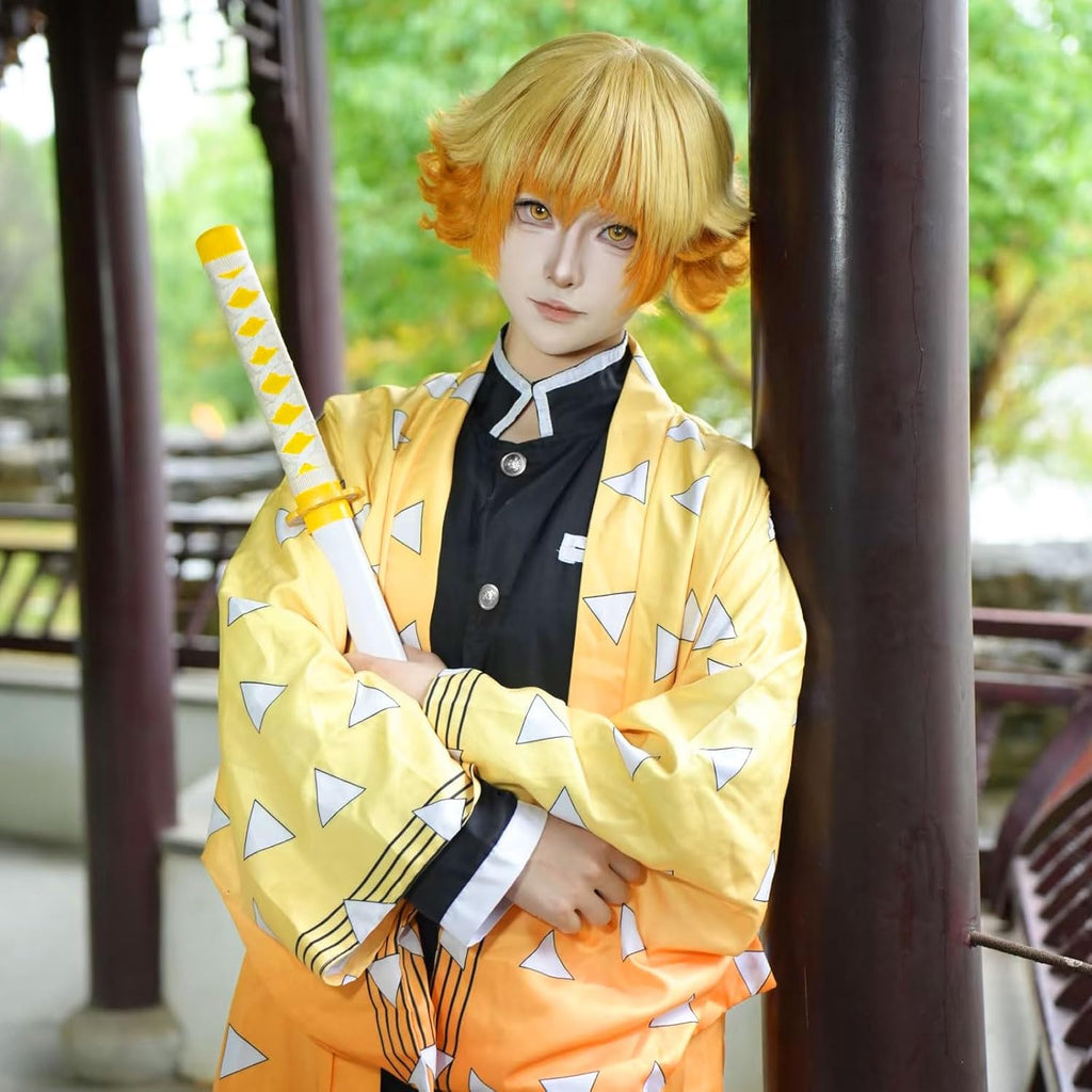 Bocguy Anime Cosplay, Giyuu/Shinobu/Mitsuri/Muichirou/Tanjiro/Nezuko/Zenitsu Anime Kostüm Erwachsene, Animecharakter Kimono Uniform für Karneval Halloween Cosplayparty AnimeConventions