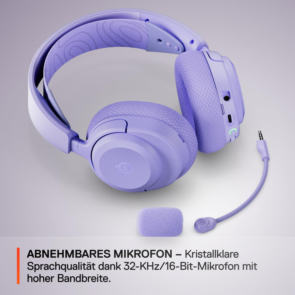 SteelSeries Arctis Nova 3P Wireless - PS5 Headset & PC Gaming Headset – App-Steuerung – 40 Std. Akku – Neodym-Magnet-Treiber – 2,4 GHz/Bluetooth – Abnehmbares Mikrofon – Für PS5, PC, Switch - Schwarz