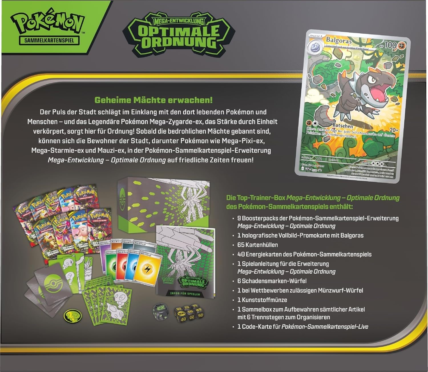 Pokemon Mega Entwicklungen Dunkelnacht – Top Trainer Box TTB - Deutsch NEU & OVP und BB-Toy-Trades-Toploader