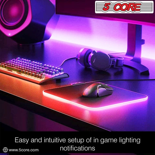 5Core RGB Gaming Mouse Pad - 12 Lighting Effects for Your Gaming Setup