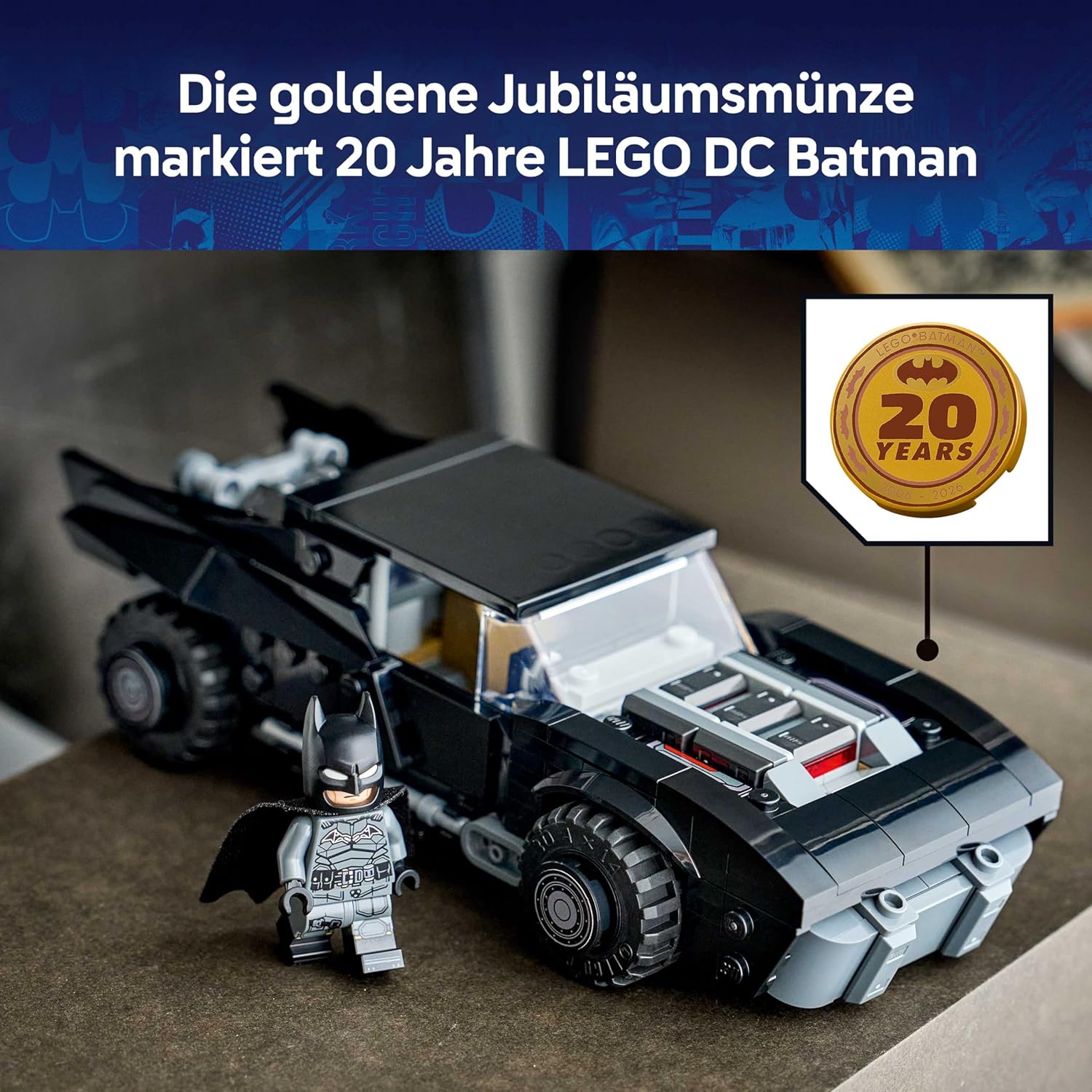 LEGO DC Batman: The Batman Batmobile - Kids' Toy - Playset with Model Car and Superhero Minifigure for Ages 9+ - Creative Gift for Boys, Girls, and Fans - 76332