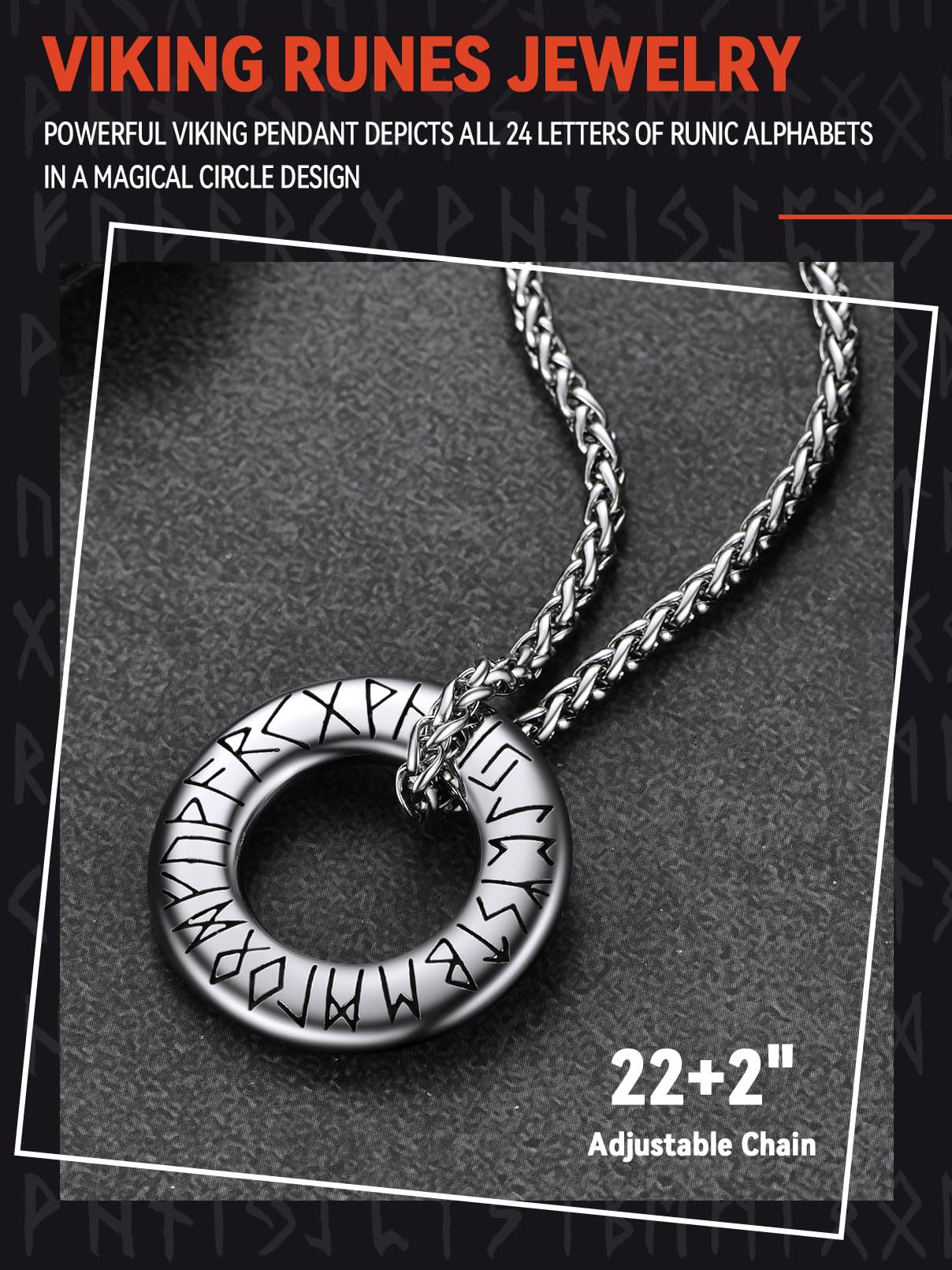 FaithHeart Lederkette Herren Damen Leder Halskette Männer Kette mit Runen Anhänger Edelstahl Lederband mit Mobius Rund/Dreieck/Unendlichkeit Kunstleder Lederhalsband verstellbar Wikinger Schmuck