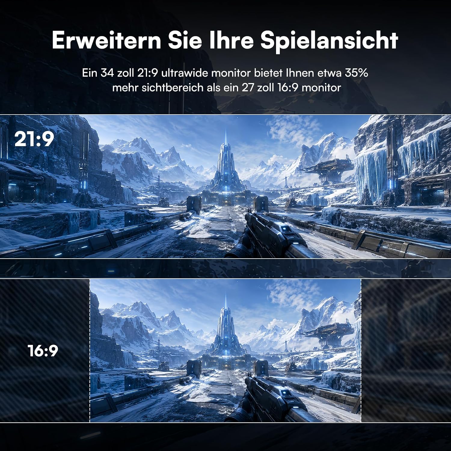 34 Zoll Ultrawide Curved Gaming Monitor, 165Hz, 1ms MPRT, UWQHD