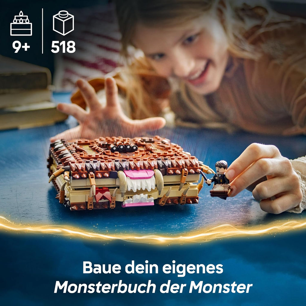 LEGO Harry Potter The Monster Book of Monsters - Interactive Toy with Pull-Back Motor and Biting Mouth - with Neville Longbottom Mini-Figure - Gift for Kids, Harry Potter Fans - 76449