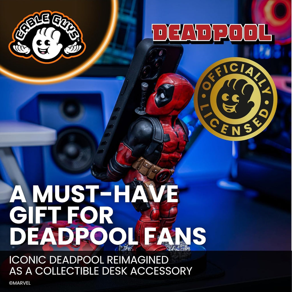 Cableguys Marvel Deadpool 3 'Bringing Up The Rear' Repaint Controller Halter & Handy Ständer - Gaming Zubehör für Setup, Ständer Kompatibel mit Xbox-, PlayStation- & den meisten Standard-Controllern
