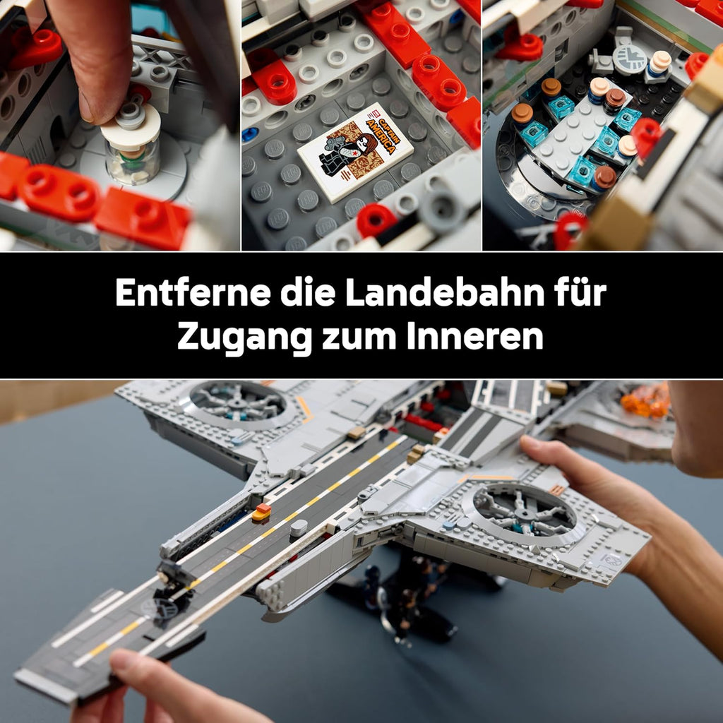 LEGO | Marvel S.H.I.E.L.D. Helicarrier - Aircraft Carrier Model Building Kit for Adults - 6 Minifigures incl. Captain America & Nick Fury - DIY Shelf Decor - Avengers Gift for Fans - 76354