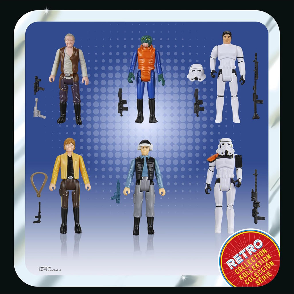 Hasbro Star Wars Retro-Kollektion Star Wars: Eine Neue Hoffnung Multipack, Action-Figuren 6er-Pack, 9,5 cm