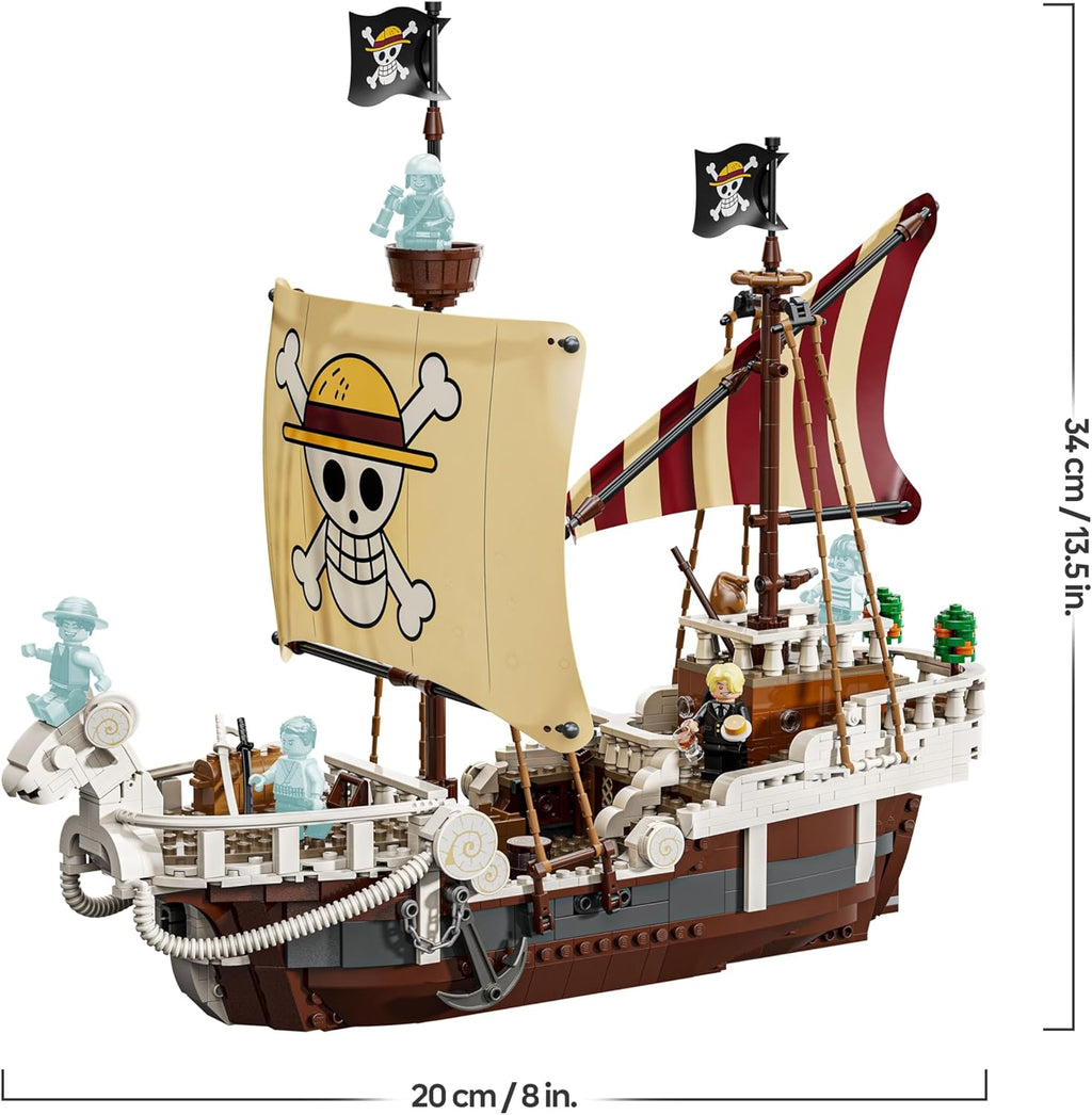 LEGO ONE PIECE - The Pirate Ship Flying Lamb (Going Merry) - Playset with 5 Minifigures - incl. Luffy, Zoro & Nami - Building Toy - Gift for Boys, Girls & Fans from 10 Years - 75639