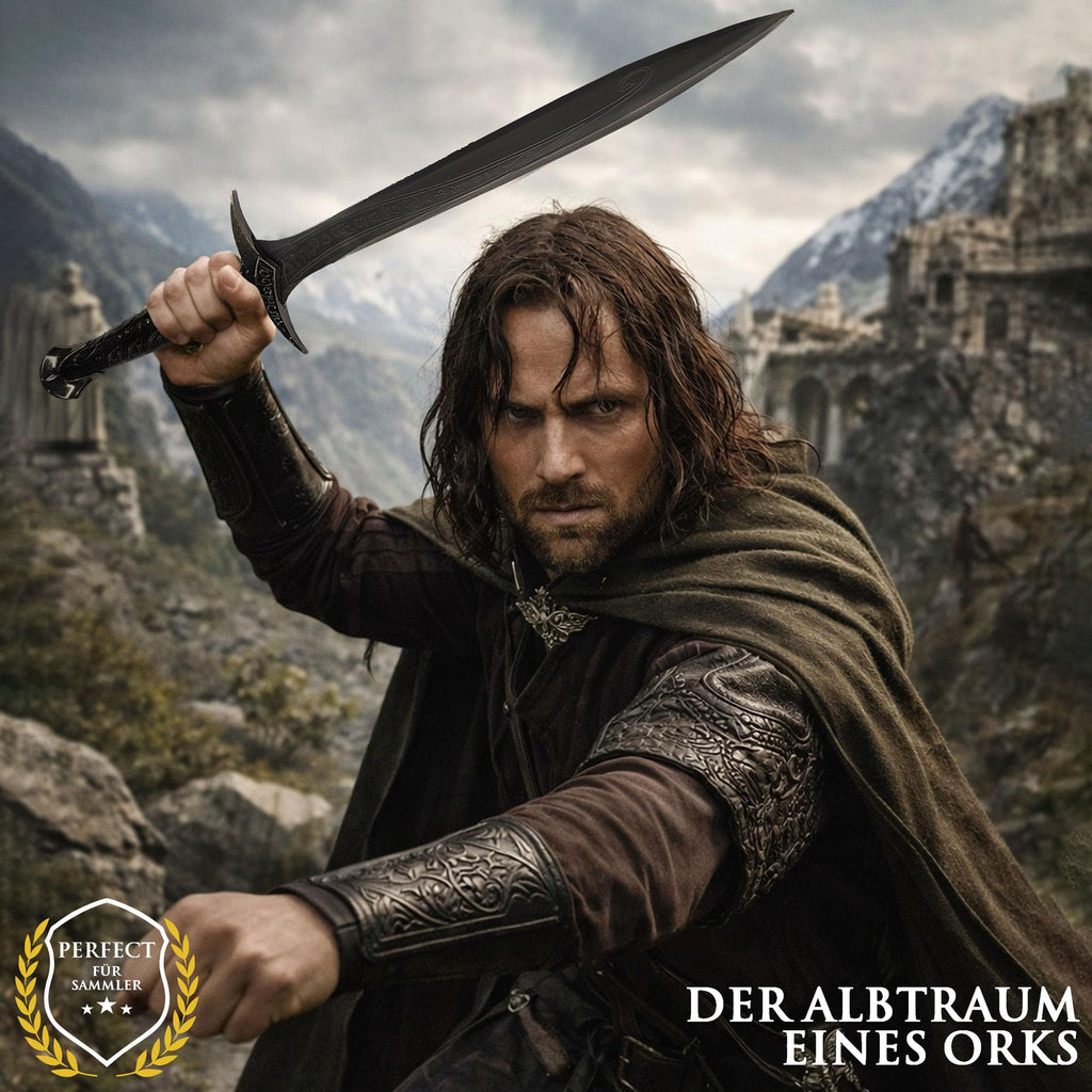 Der Herr der Ringe - LOTR Schwert, Filmschwert, echt, aus Stahl, Der Hobbit, Zauberer Merch, Aragorn Sword, Deko für Sammler und als Geschenk