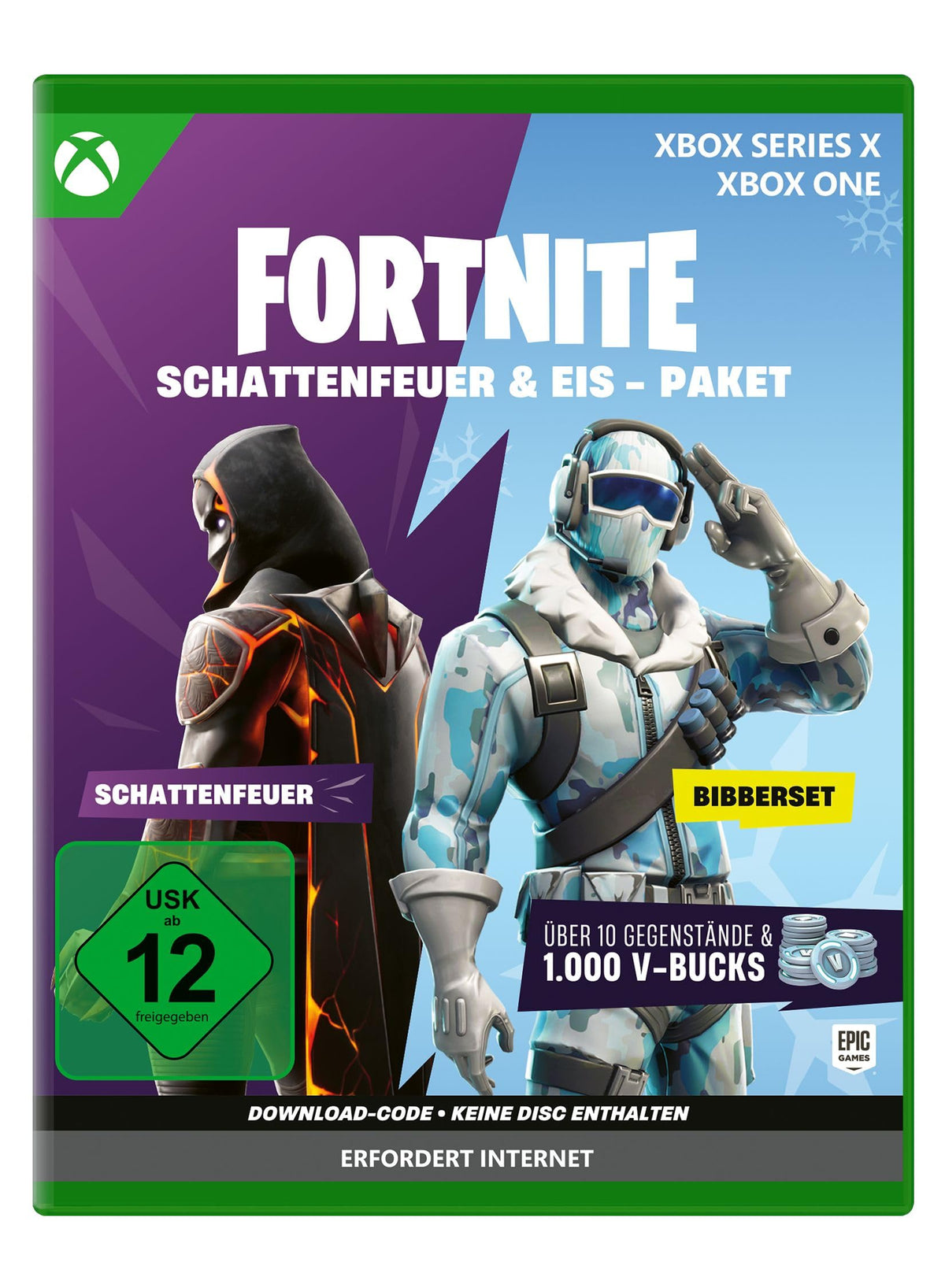 Fortnite Schattenfeuer & Eis -Paket (Download-Code in der Box) - Switch 2