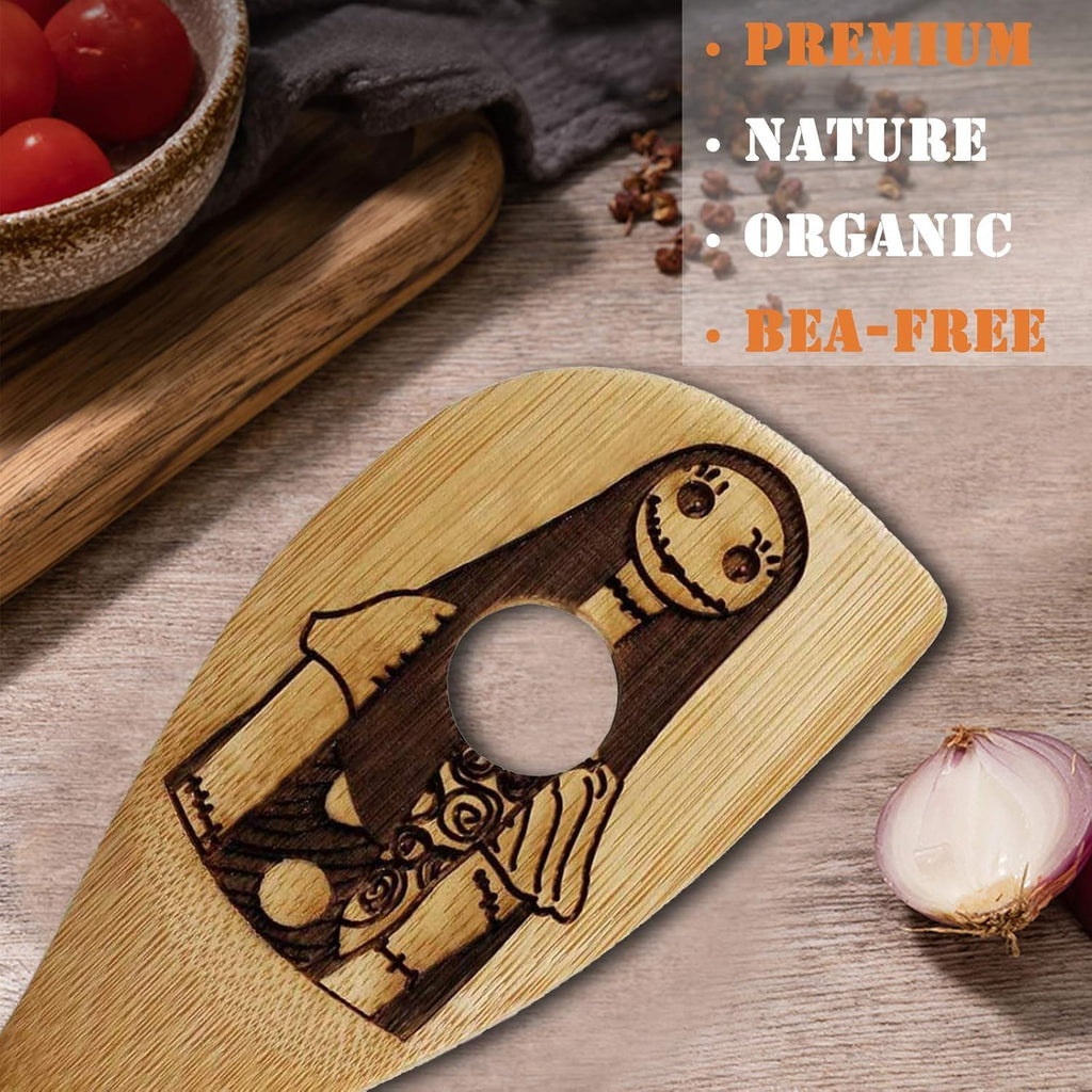Gravierte Holzlöffel-Set mit 5 – Lustige Harry Geschenke Kochlöffel, Küchenutensilien zum Kochen, Einweihungsgeschenk, Harry Weihnachten Geschenke für Frauen oder Männer (Küche/Deko)