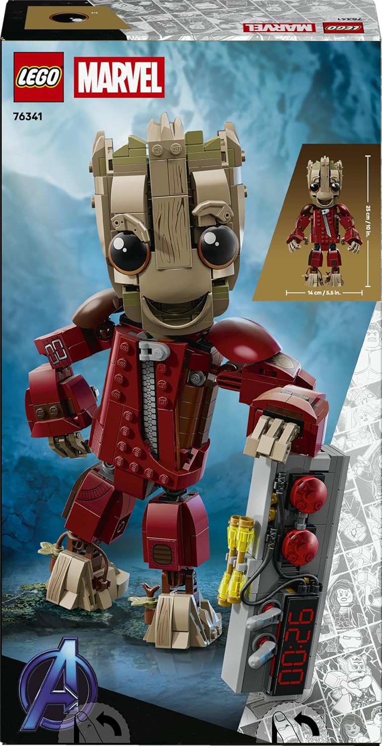 LEGO | Groot im Ravager-Outfit - Superhelden Spielzeug mit baubarer Figur für Rollenspiele - Kinder Konstruktionsspielzeug - Kreatives Geschenk für Jungen ab 10 Jahren, Mädchen und Filmfans - 76341