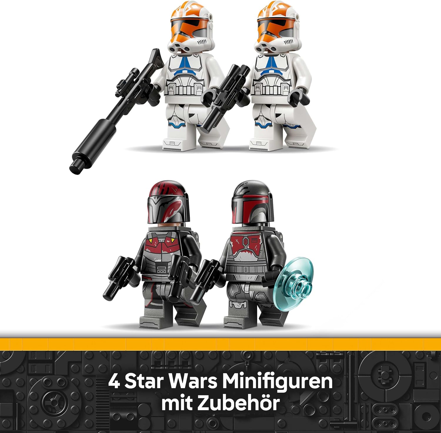 LEGO Star Wars 75449 Belagerung von Mandalore Battle Pack - Action-Spielzeug mit 2 Mandalorianer- & 2 Klontruppler-Minifiguren sowie Speederbike & Blastern - Geschenk für Kinder ab 6 Jahren & Fans