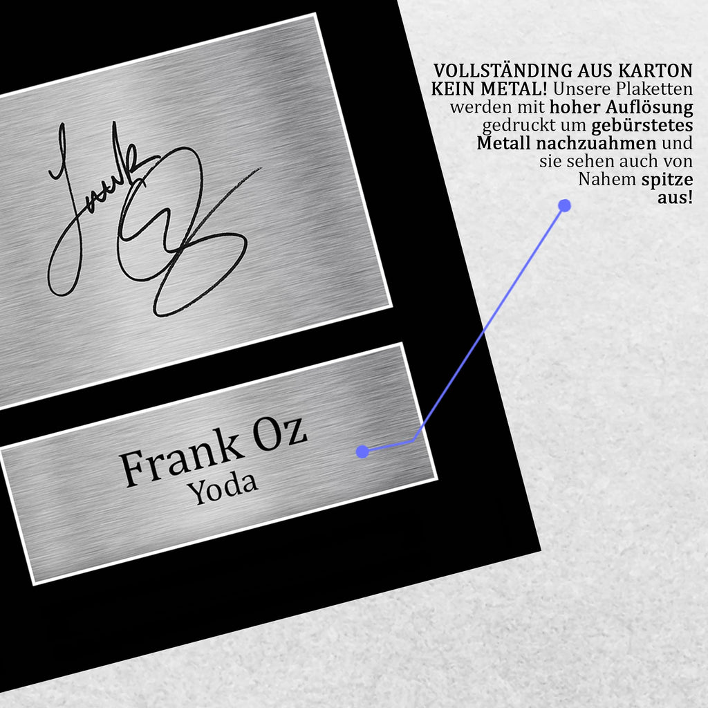 HWC Trading Frank Oz A4 Gerahmte Signiert Gedruckt Autogramme Bild Druck-Fotoanzeige Geschenk Für Star Wars Yoda Filmfans