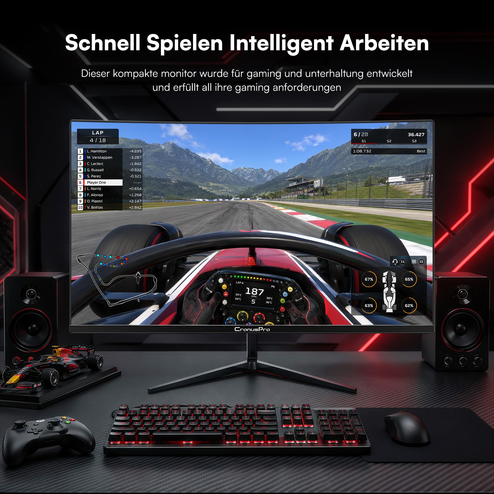 34 Zoll Ultrawide Curved Gaming Monitor, 165Hz, 1ms MPRT, UWQHD