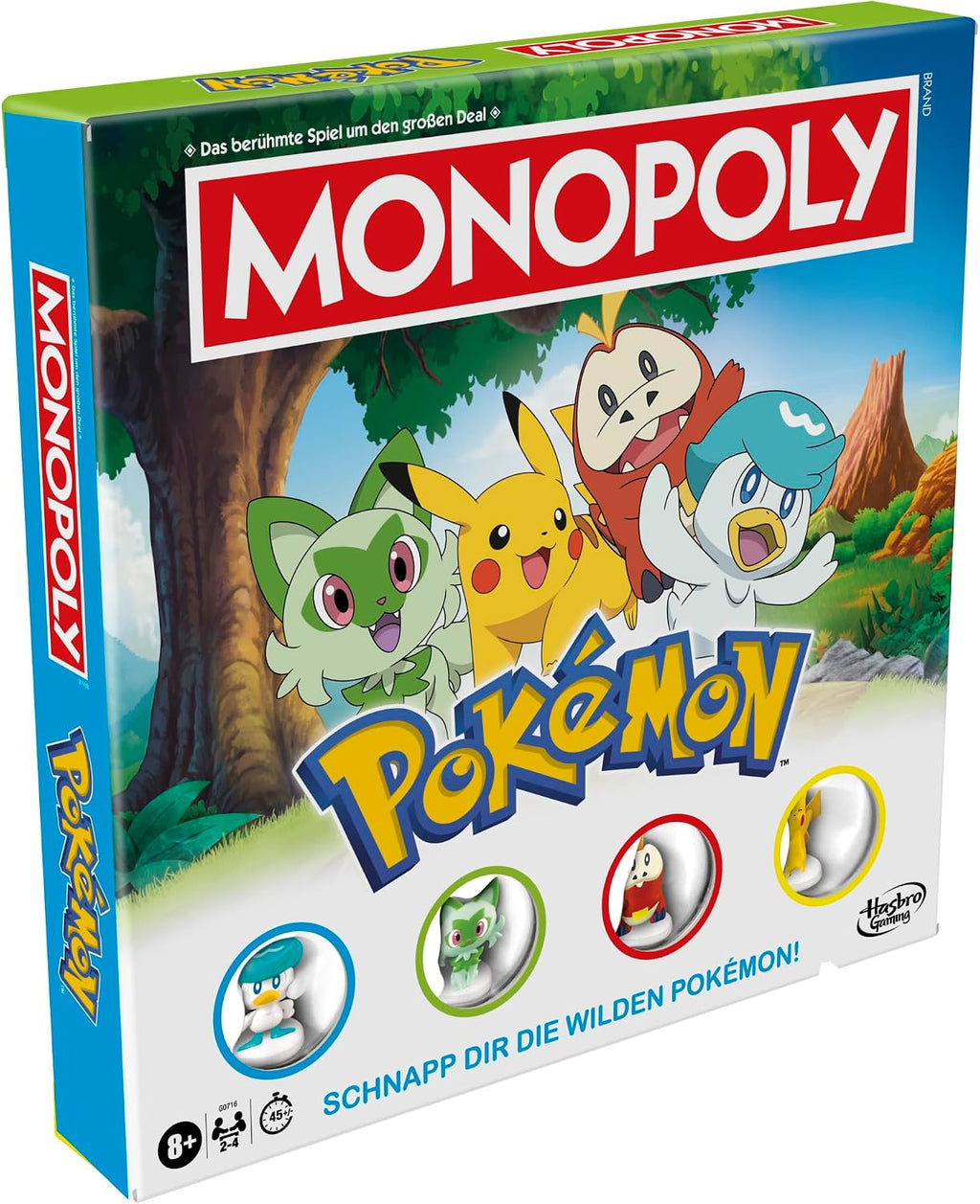 Monopoly Pokémon Edition Brettspiel | ab 8 Jahren | 2 bis 4 Spieler | Kinderspiel für Pokémon Fans | unterhaltsames Familienspiel | 45 Min. durchschnittlich - Deutsche Version