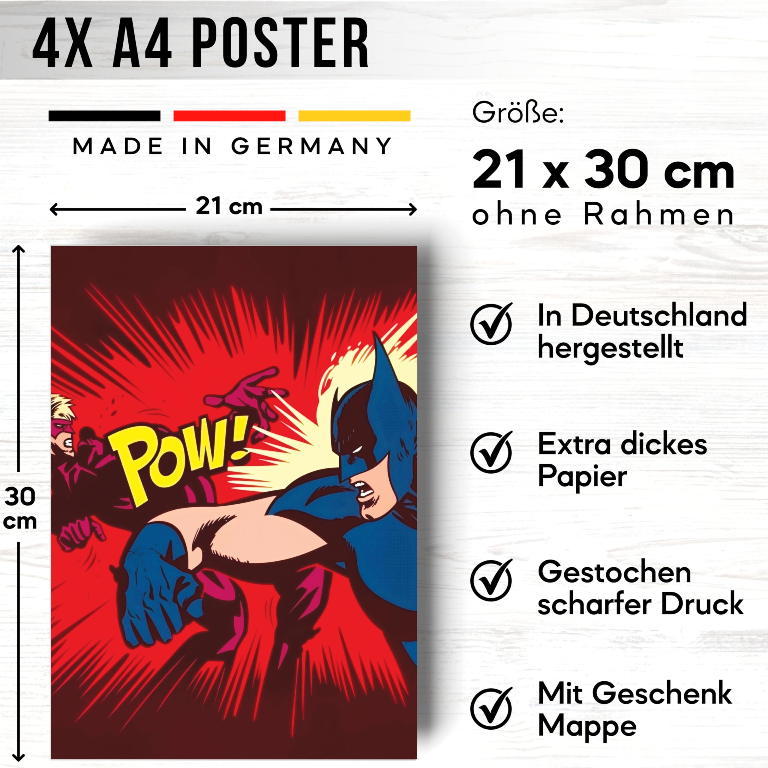 mojoliving Gaming Zimmer Deko Bilder | Poster Wand für Gamer Jugendzimmer | Set mit Neon Sign Motive | Coole Geschenke für Gamer | Zocker Bilder Wand | Neon Wandbild