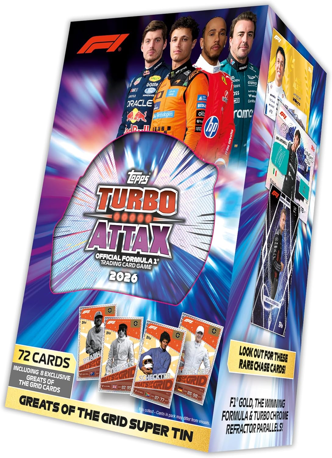 Topps Formula 1 2026 Turbo Attax - Super Tin - Greats of the Grid