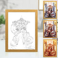 Bocguy Japanischer Anime Juju inspirierte beleuchtete Gemälde, LED Wandkunst Dekor,Jujutsu Kaisen Manga, LED Desktop-Rahmen für Heimdekoration,Kreatives Schlafzimmer und Geschenk