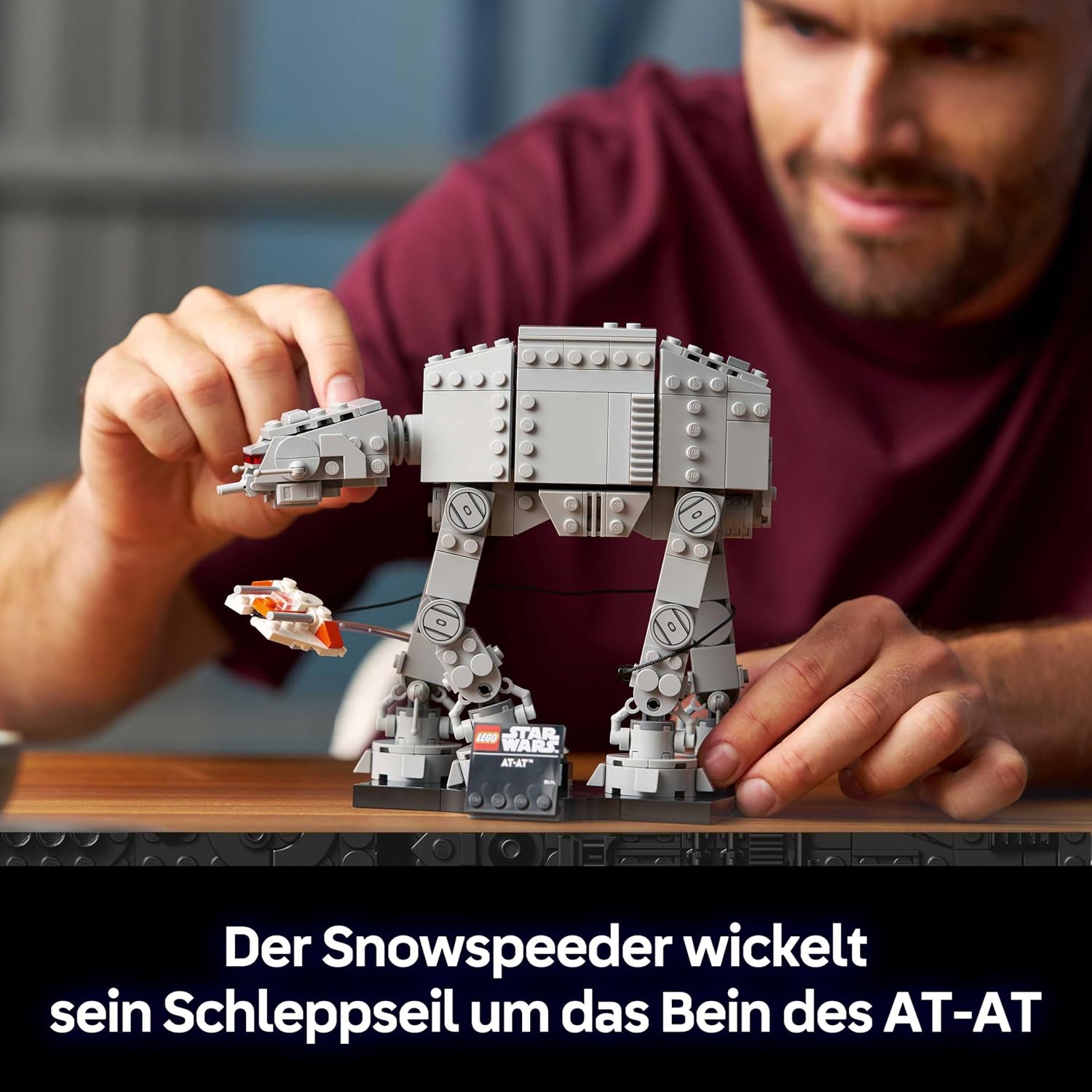 LEGO Star Wars 75440 AT-AT - Modellbau Set für Erwachsene - Mit Snowspeeder, Ständer & Namensschild - DIY Deko fürs Regal - Geschenk für Fans von Das Imperium schlägt zurück