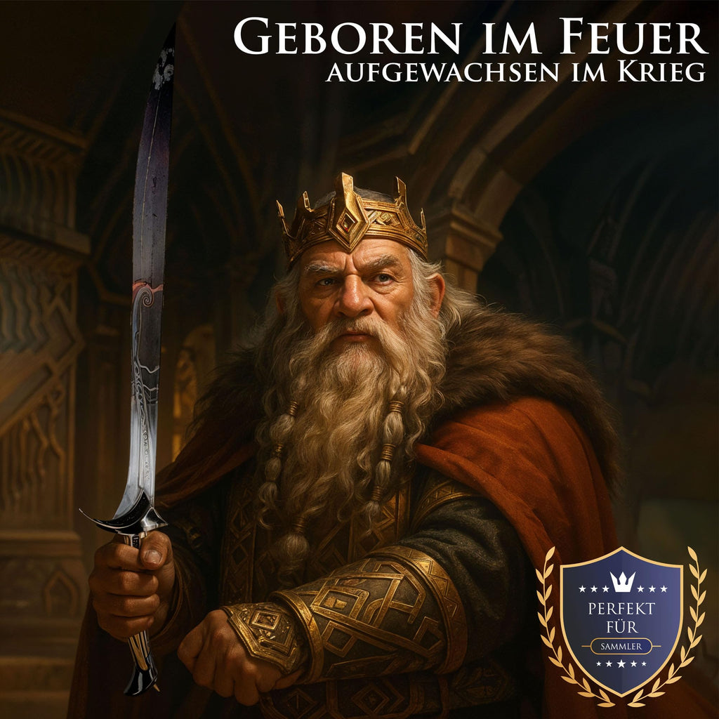 Der Herr der Ringe - LOTR Schwert, Filmschwert, echt, aus Stahl, Der Hobbit, Zauberer Merch, Aragorn Sword, Deko für Sammler und als Geschenk