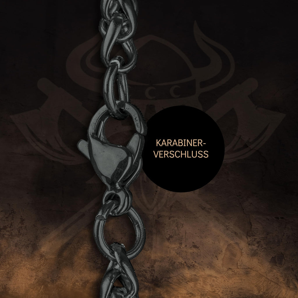 VIKING CRAFT Wikinger Halskette Herren Edelstahl - 60cm Wikinger Schmuck Kette Herren - Wikinger Deko, Wikinger Kette, Wikinger Geschenke für Männer Schmuck, LARP