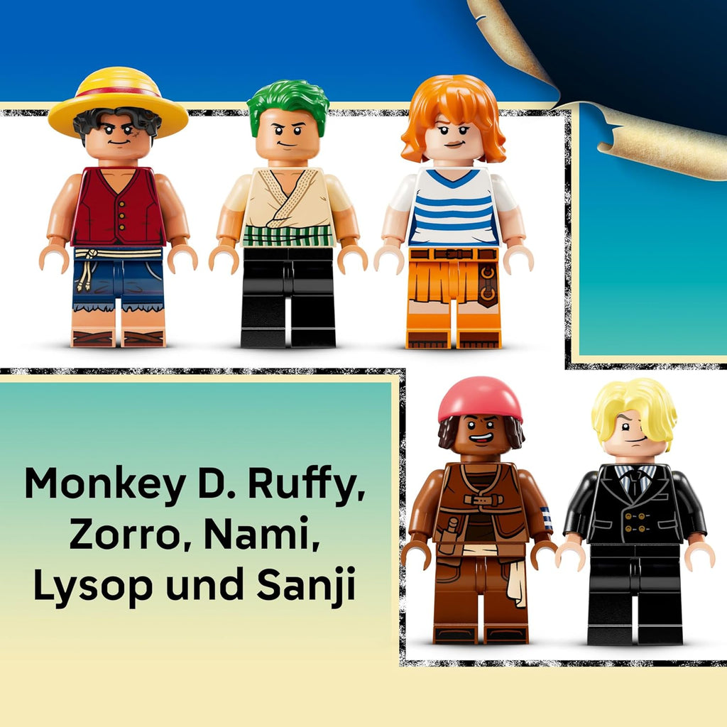 LEGO ONE PIECE - The Pirate Ship Flying Lamb (Going Merry) - Playset with 5 Minifigures - incl. Luffy, Zoro & Nami - Building Toy - Gift for Boys, Girls & Fans from 10 Years - 75639