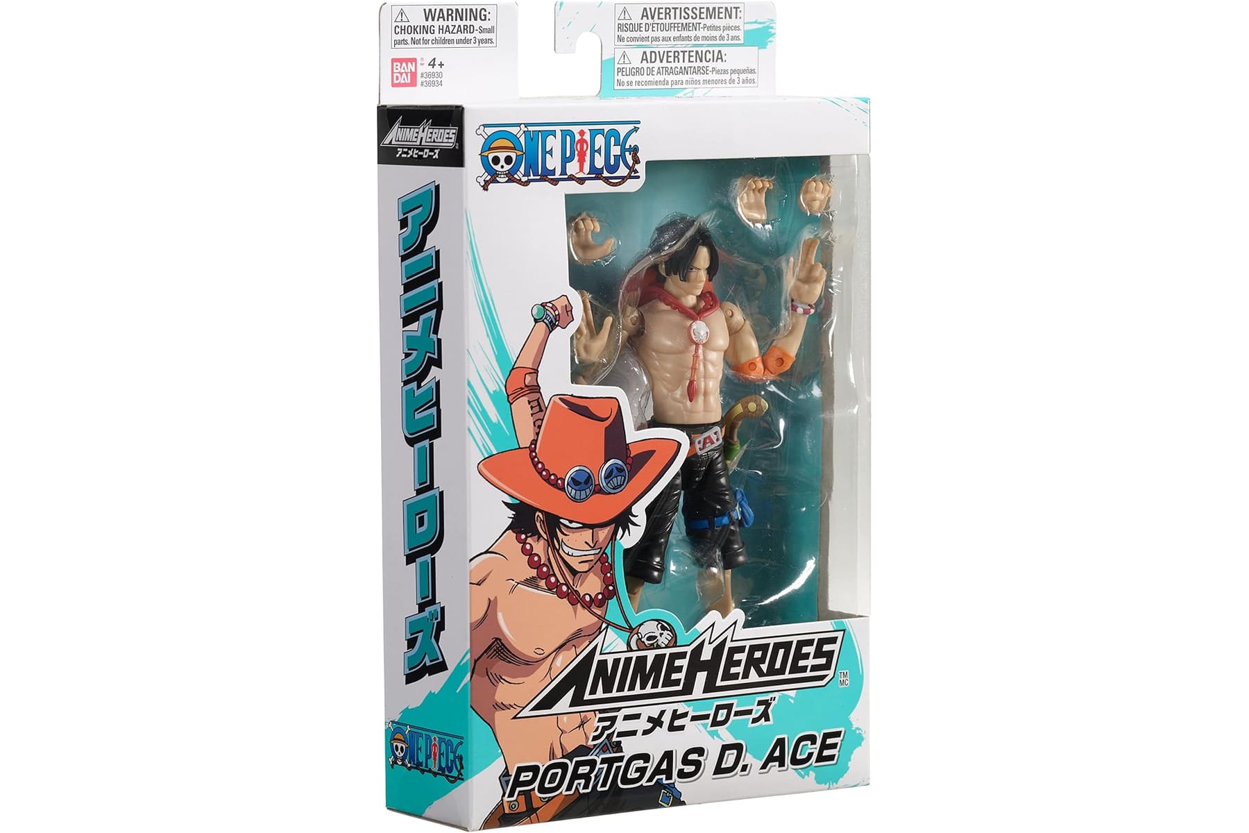 BANDAI – Anime Heroes – One Piece Figur – Lorenor Zorro 17 cm Three Sword Style – Offizielle Lizenz One Piece – Bewegliche Manga Figur Zorro 3 Schwerter – Spielzeug für Kinder ab 4 Jahren – 37052