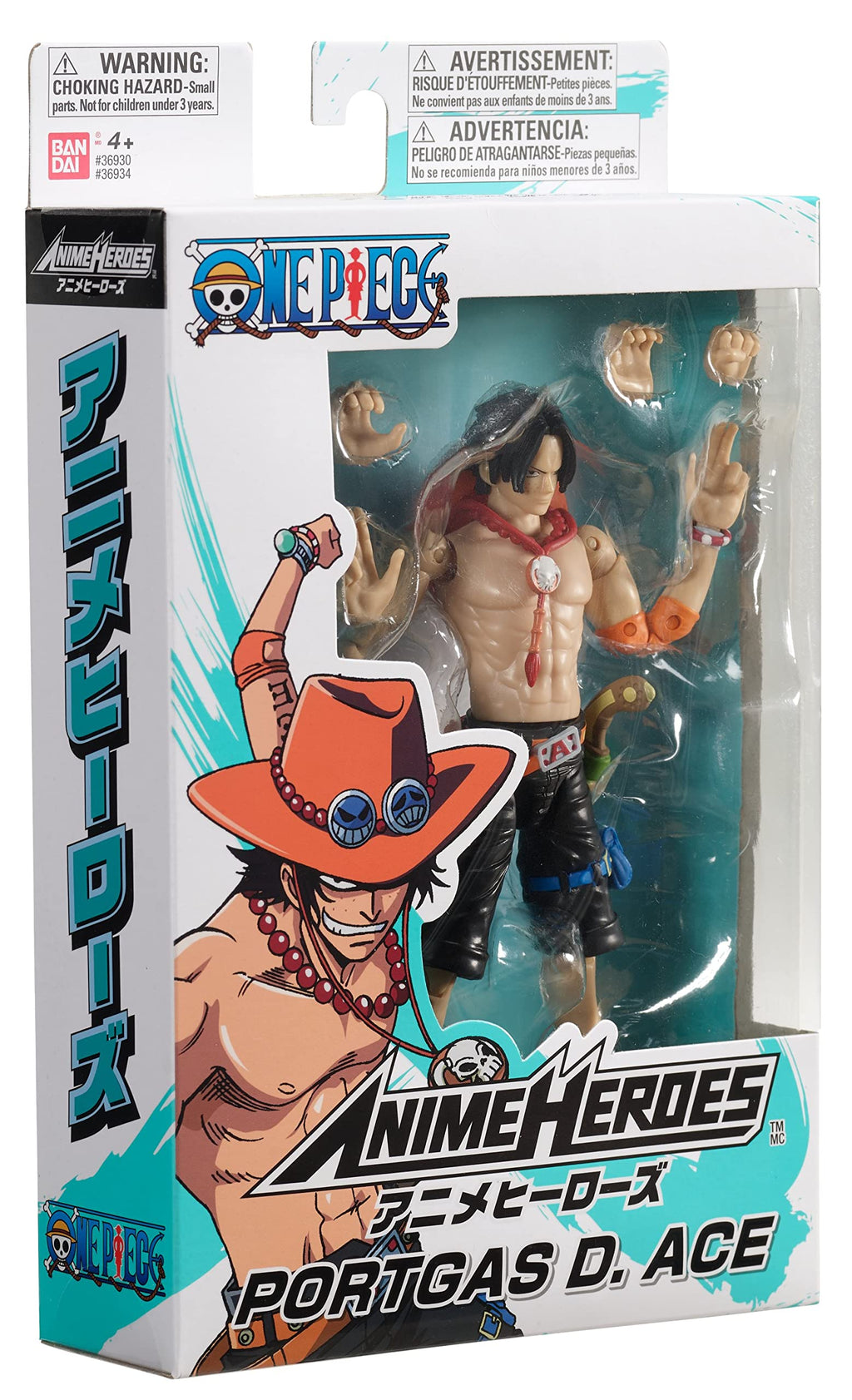 BANDAI – Anime Heroes – One Piece Figur – Lorenor Zorro 17 cm Three Sword Style – Offizielle Lizenz One Piece – Bewegliche Manga Figur Zorro 3 Schwerter – Spielzeug für Kinder ab 4 Jahren – 37052
