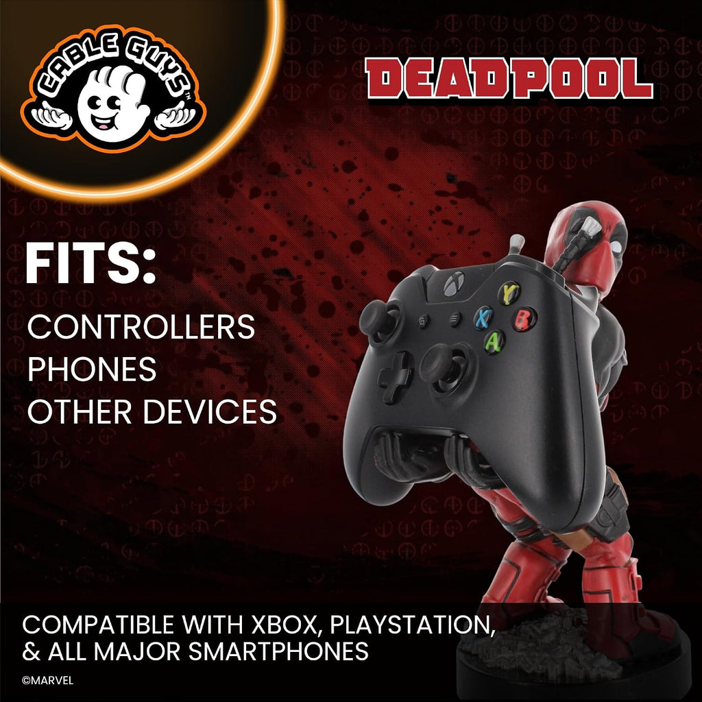 Cableguys Marvel Deadpool 3 'Bringing Up The Rear' Repaint Controller Halter & Handy Ständer - Gaming Zubehör für Setup, Ständer Kompatibel mit Xbox-, PlayStation- & den meisten Standard-Controllern