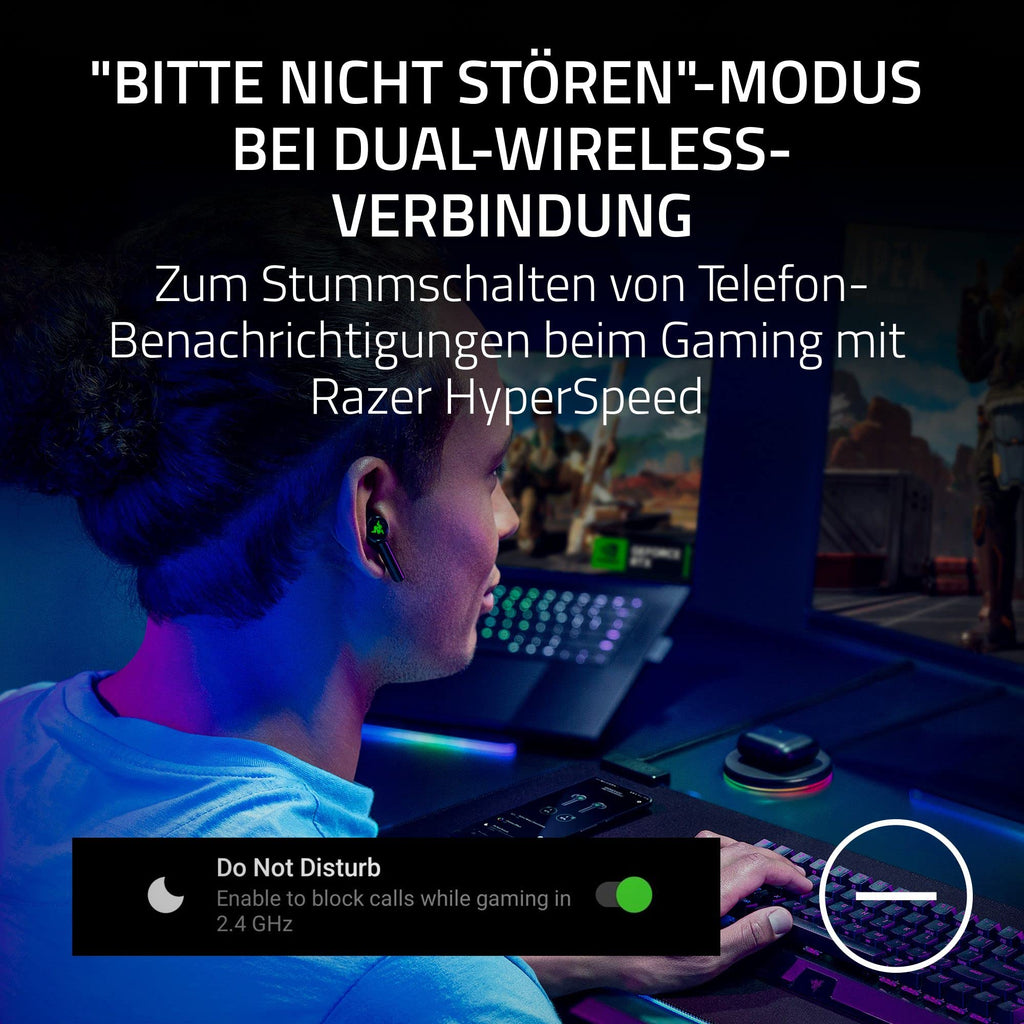 Razer Hammerhead HyperSpeed - Drahtlose Multiplattform-Gaming in ear Kopfhörer für Xbox (True Wireless Gaming Earbuds mit HyperSpeed Wireless & Bluetooth 5.3, Chroma RGB) Schwarz