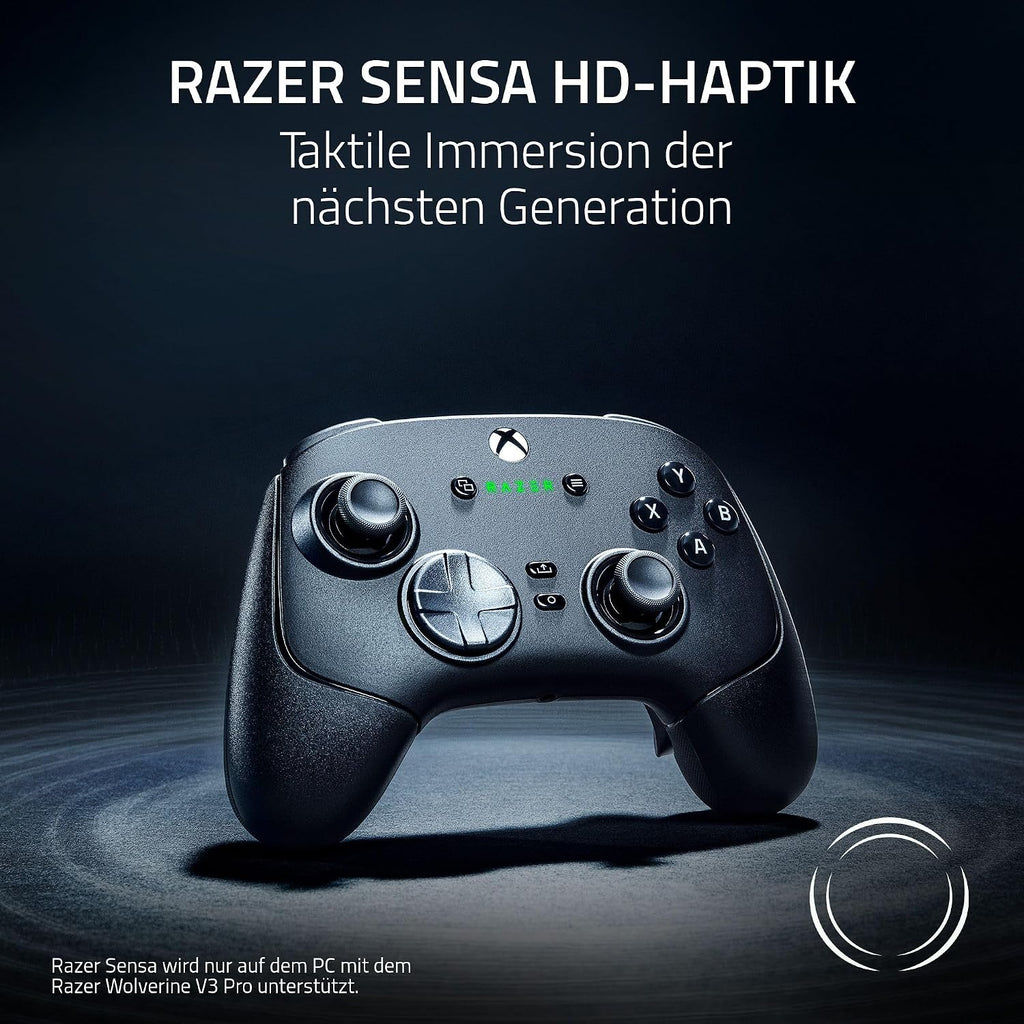 Razer Wolverine V3 Pro - Kabelloser Esports Controller für Xbox & PC (HyperSpeed Wireless, Mecha Tactile Action Buttons, Anti-Drift Hall Effect Analog Sticks, haptische Vibrationen) Schwarz