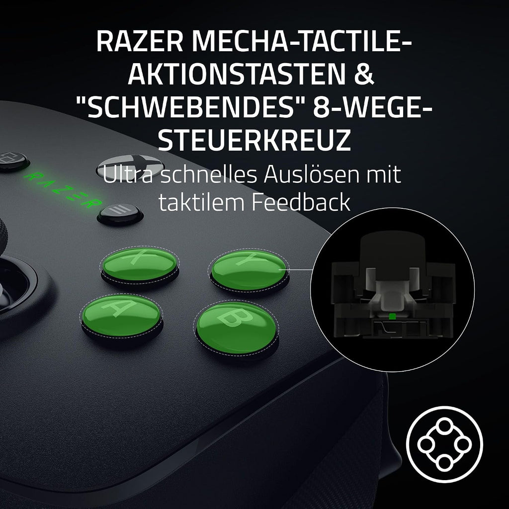 Razer Wolverine V3 Pro - Kabelloser Esports Controller für Xbox & PC (HyperSpeed Wireless, Mecha Tactile Action Buttons, Anti-Drift Hall Effect Analog Sticks, haptische Vibrationen) Schwarz