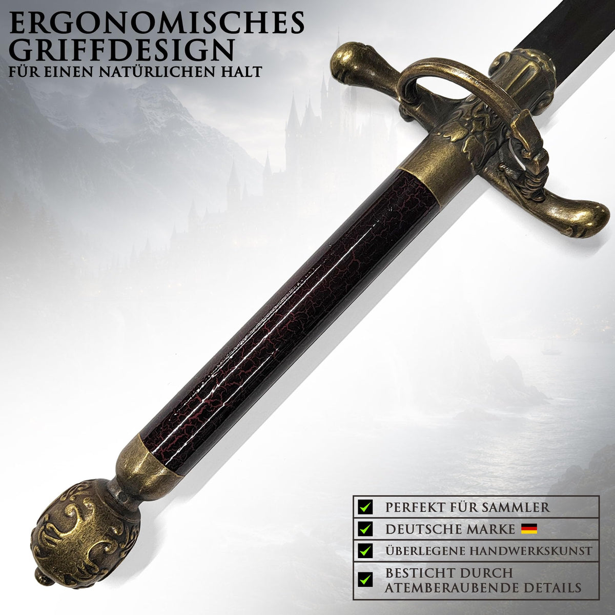 Game of Thrones Schwert | Authentisches Stück aus der Welt von Westeros | Stahlschwert | Hochwertige Verarbeitung | Perfekt für Sammler und Fans von Game of Thrones