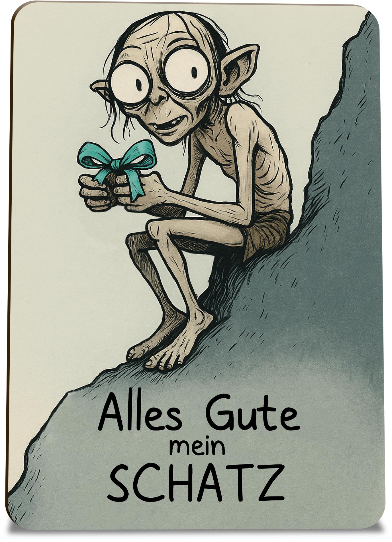 Mein Schatz Geburtstag Holzkarte - Geburtstagskarte mit Umschlag - originelle und Lustige Grußkarte zum Geburtstag, besondere Überraschung für die Feier, besondere Karte für Sie & Ihn, Paarkarte