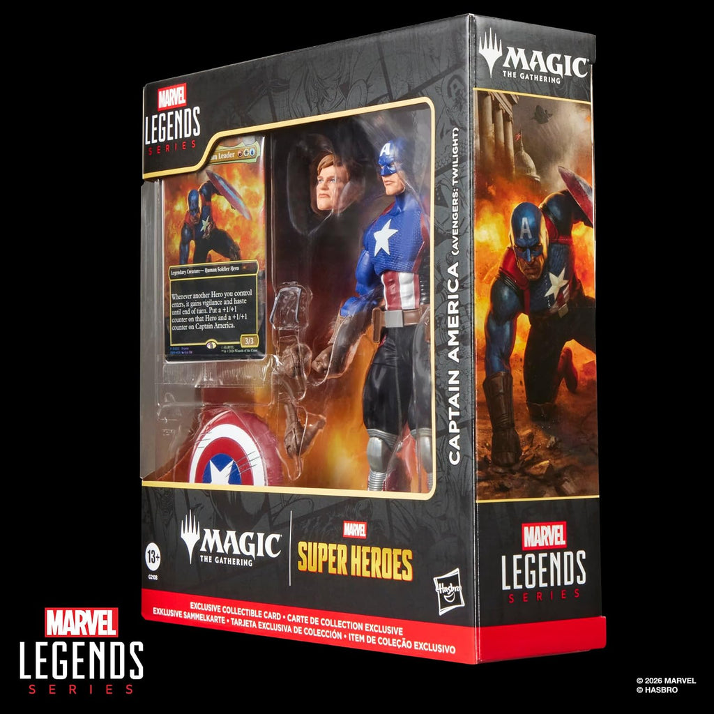 Marvel Legends Series Marvel Super Heroes Magic: The Gathering Captain America (Avengers: Twilight), Action-Figur (15 cm) Plus Exklusive Foil-Sammelkarte für das Trading Card Spiel
