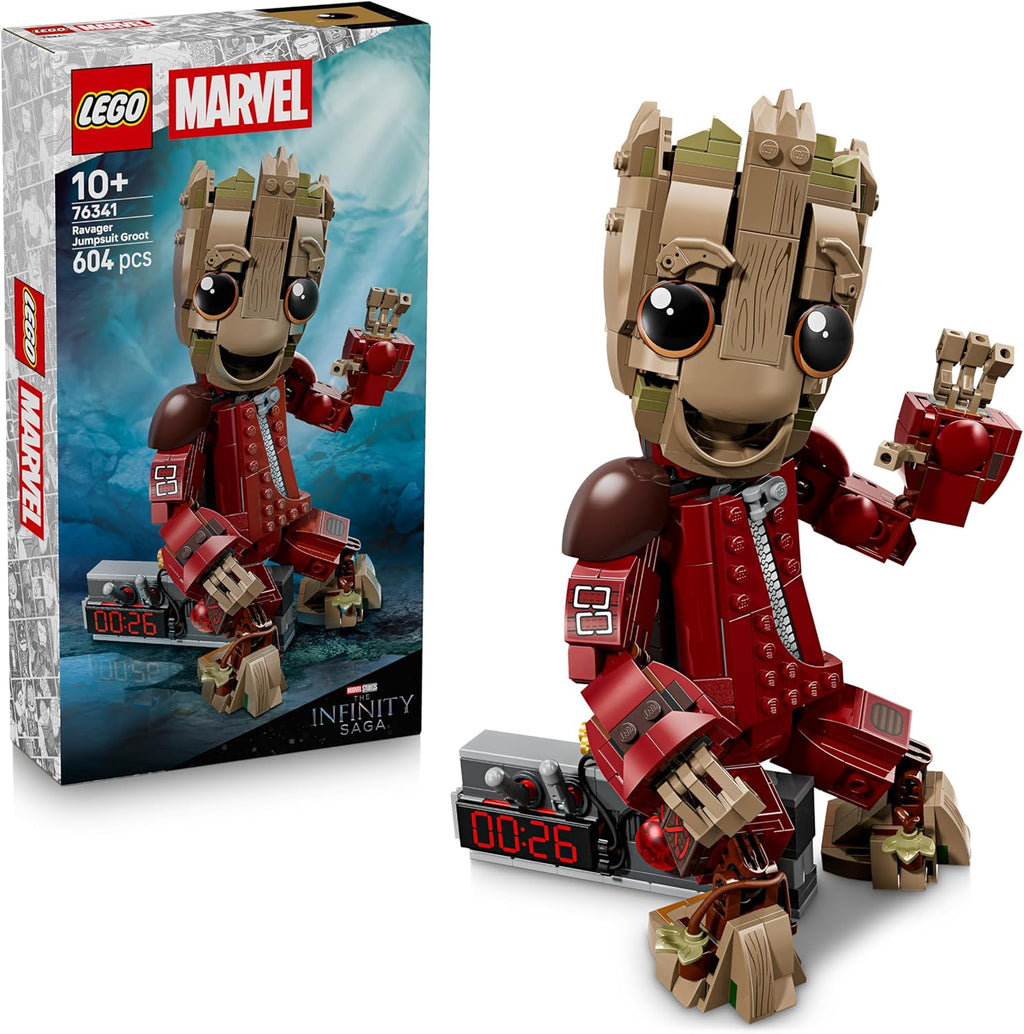 LEGO | Groot im Ravager-Outfit - Superhelden Spielzeug mit baubarer Figur für Rollenspiele - Kinder Konstruktionsspielzeug - Kreatives Geschenk für Jungen ab 10 Jahren, Mädchen und Filmfans - 76341