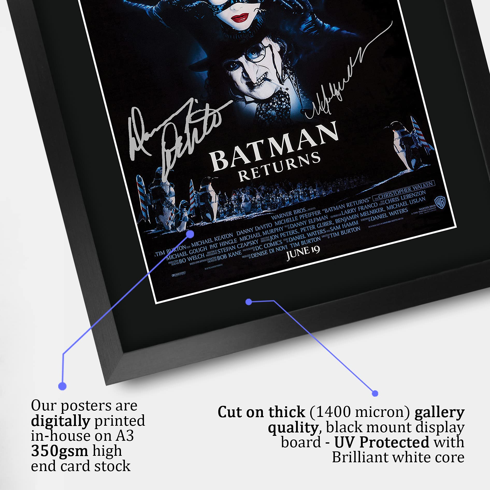 HWC Trading A3 FR The Batman Movie Poster Collection The Cast Signed Gift Printed Autograph Film Gifts Print Photo Picture Display