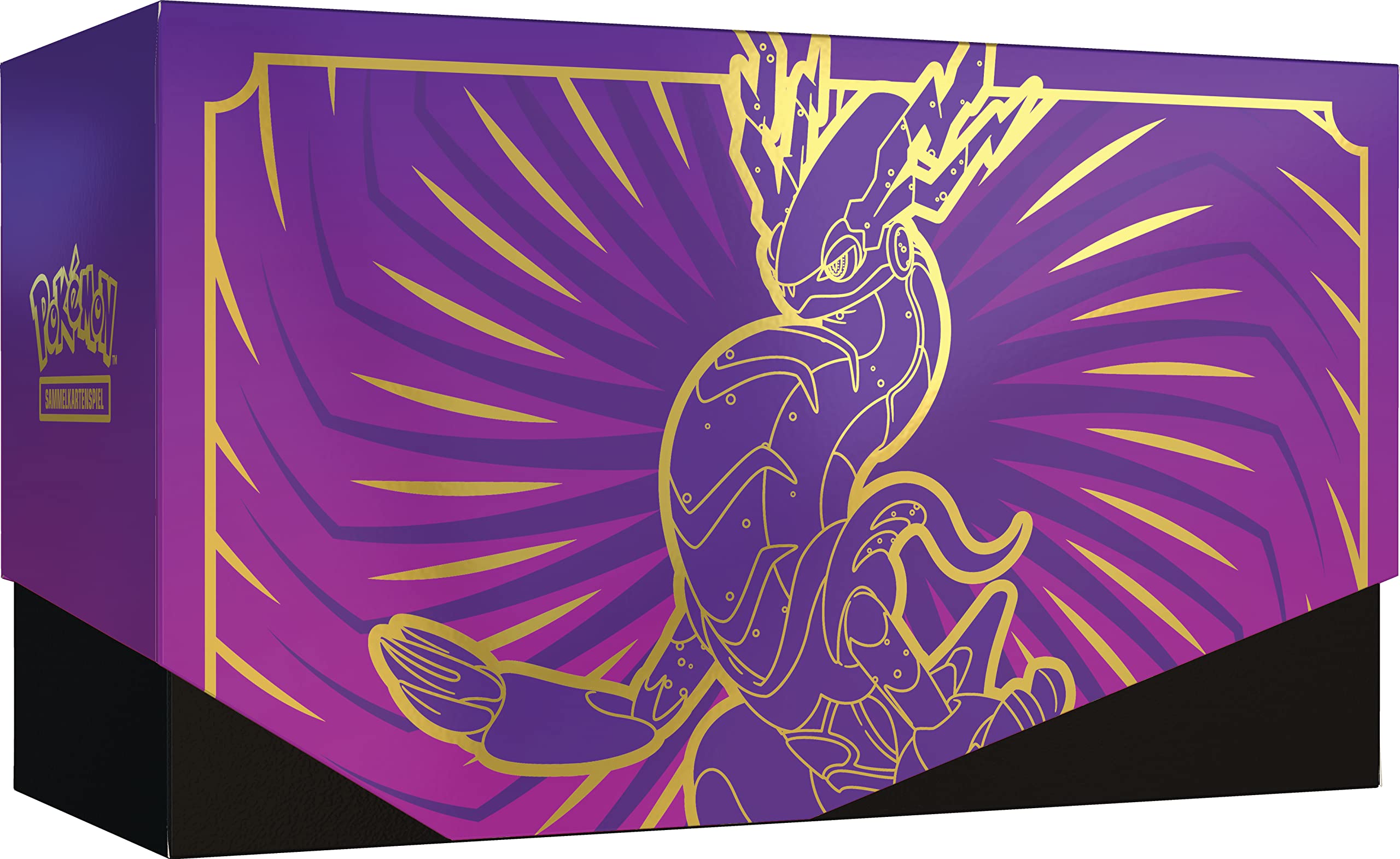 Pokémon-Sammelkartenspiel: Top-Trainer-Box Karmesin & Purpur (Koraidon) (9 Boosterpacks & Premium-Zubehör)