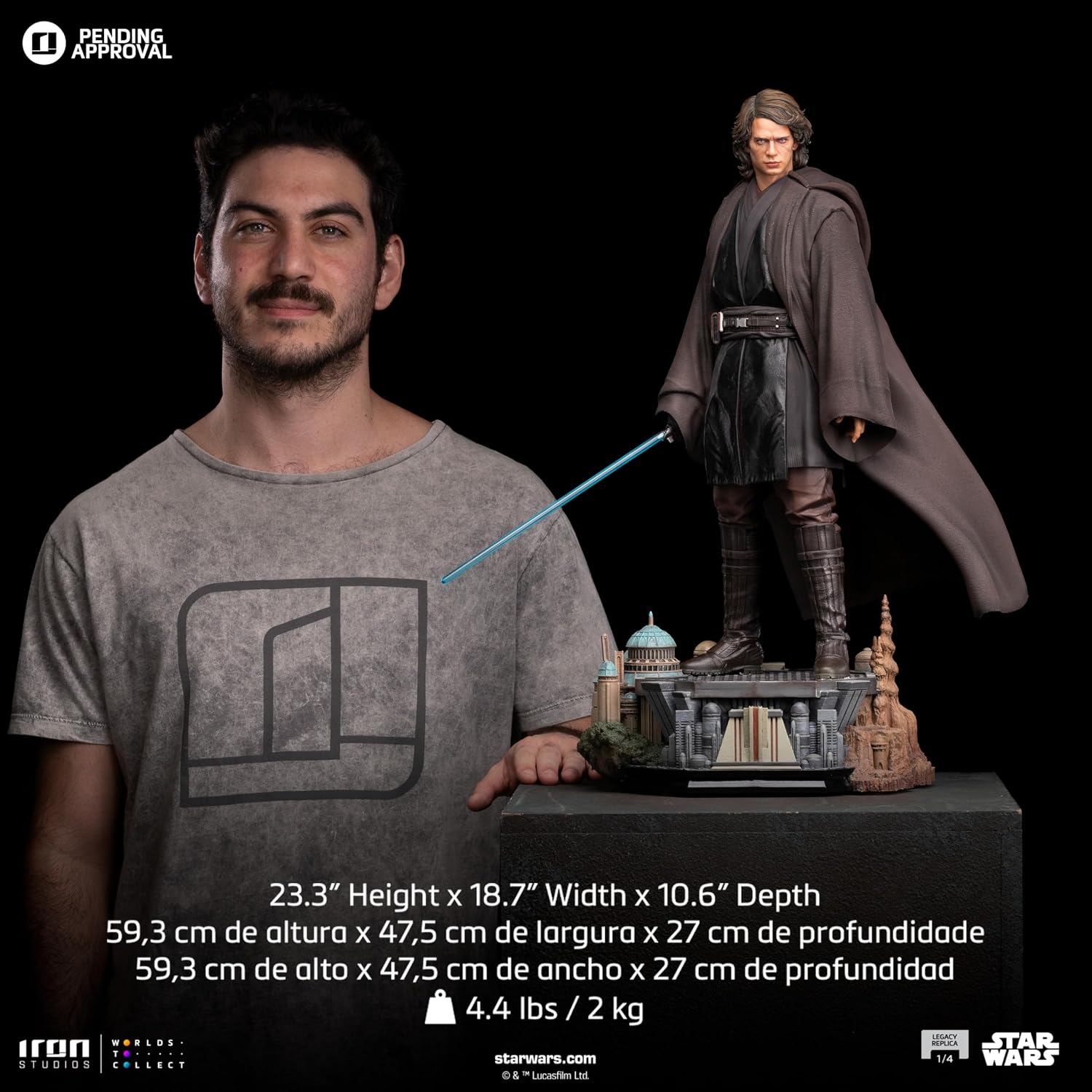 Iron Studios Statue Anakin Skywalker Star Wars Legacy Replik 1/4 59 cm