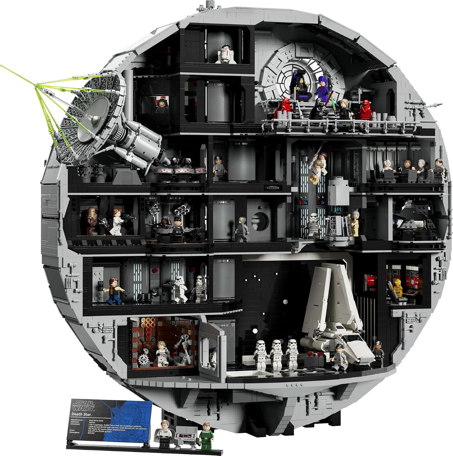 LEGO Star Wars Todesstern - Bauset für Erwachsene - Interaktives UCS-Ausstellungsmodell mit 36 Minifiguren inkl. Luke Skywalker, Han Solo & Darth Vader - Geschenk für Männer, Frauen und Fans - 75419