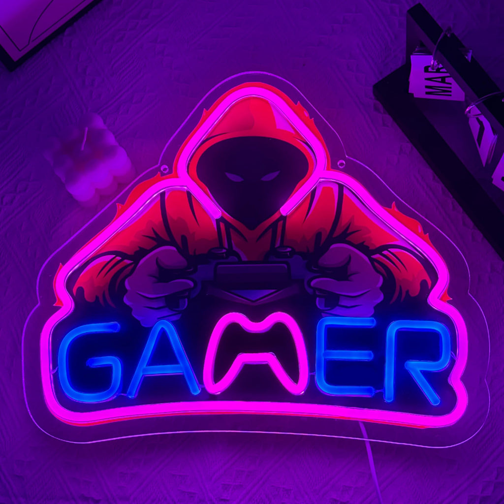Gaming-Zone Neonschild, Spielplatz für Jugendliche, Neonschild, Dekoration für Spielzimmer, LED, Neon, Spiel, Geschenk für Jungen und Kinder