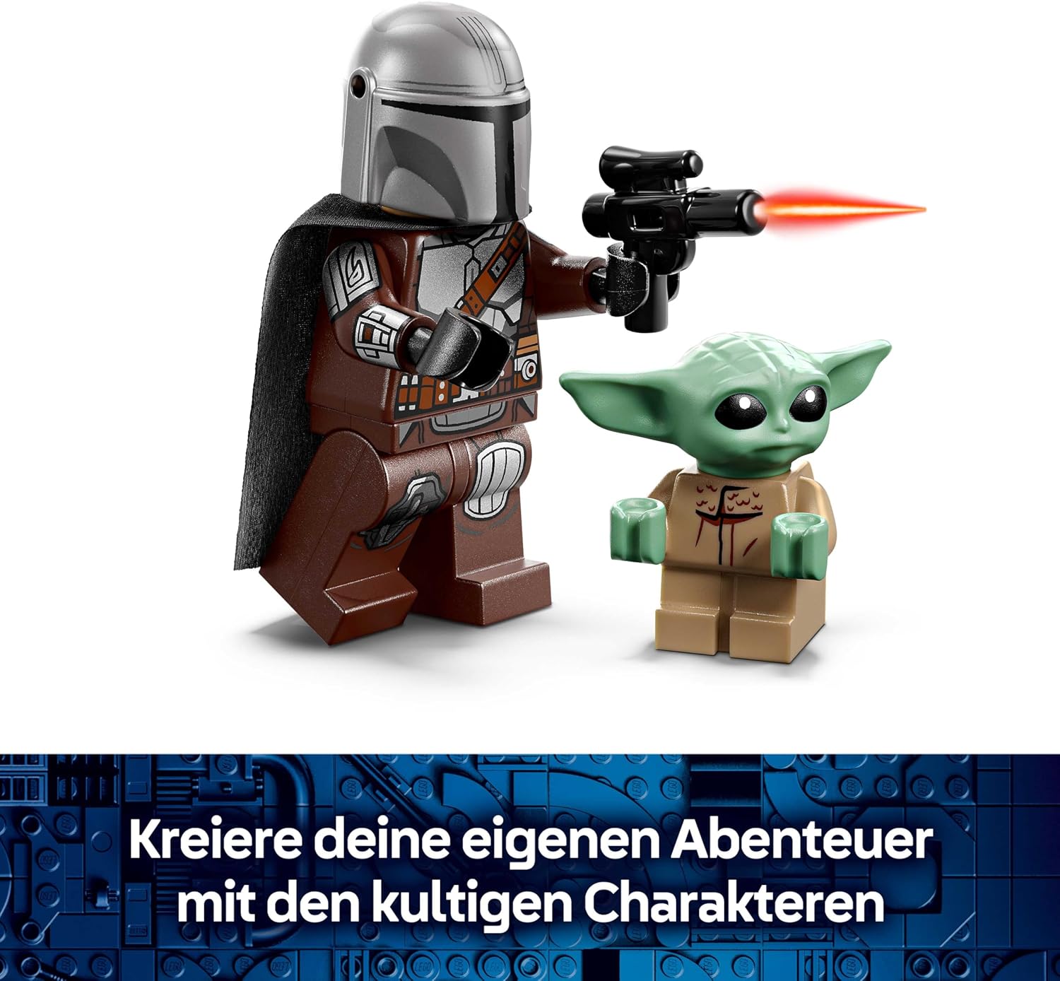 LEGO Star Wars Der Mandalorianer und Grogu auf ihrem Speeder Bike - Set mit Fahrzeug und 2 Star Wars Figuren für Actionabenteuer - Geschenk für Kinder ab 6 Jahren - 75436