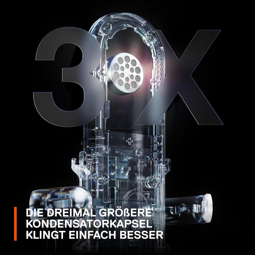 SteelSeries Alias Pro Kit – XLR-Mikrofon + Stream-Mixer – 3 Mal größere Kapsel fürs Gaming, Streaming und Podcasting – USB/XLR-Schnittstelle – Benutzerdefinierte Steuerung – RGB – Einzel- oder Dual-PC