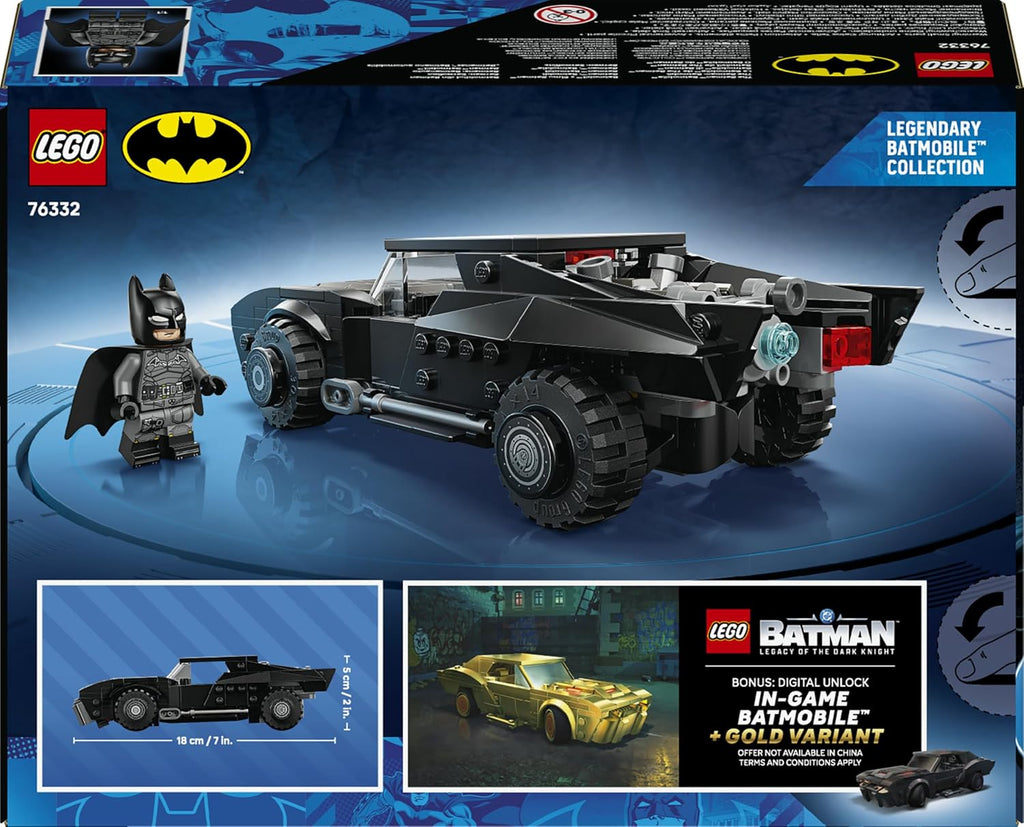 LEGO DC Batman: The Batman Batmobile - Kids' Toy - Playset with Model Car and Superhero Minifigure for Ages 9+ - Creative Gift for Boys, Girls, and Fans - 76332