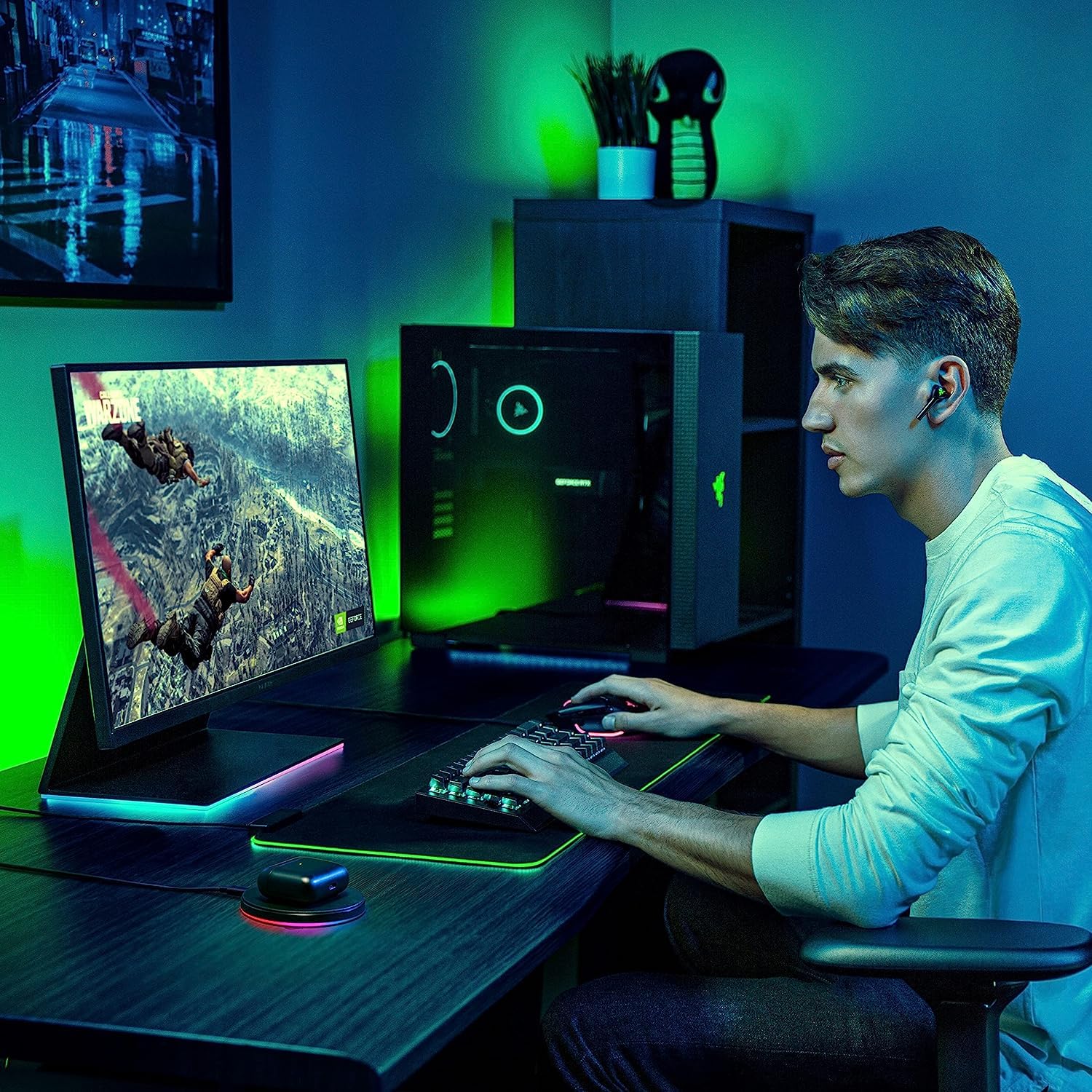 Razer Hammerhead HyperSpeed - Drahtlose Multiplattform-Gaming in ear Kopfhörer für Xbox (True Wireless Gaming Earbuds mit HyperSpeed Wireless & Bluetooth 5.3, Chroma RGB) Schwarz
