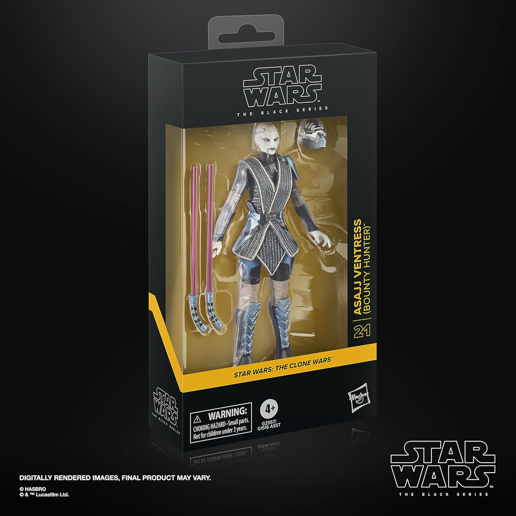 Star Wars The Black Series Asajj Ventress (Kopfgeldjägerin), The Clone Wars Action-Figur zum Sammeln (15 cm)